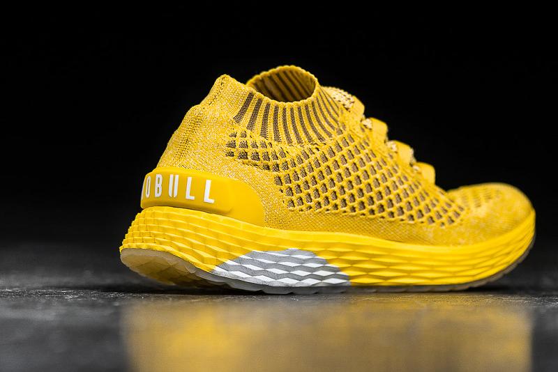Nobull Drop Knit Runner Men's Running Shoes Lemon | USA S1104G
